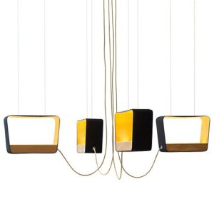 Moyen Rectangle Eau de Lumiere LED Chandelier