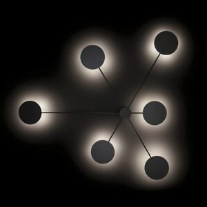 Round Control 6 Black LED Wall / Flushmount