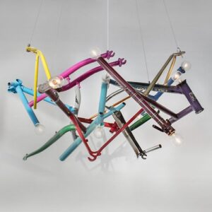 Round Bicycle Chandelier