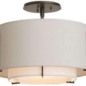 Exos Double Shade Semi Flush Ceiling Light