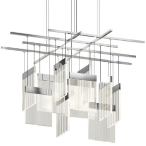 V Panels Intersect Chandelier