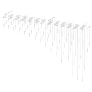 Suspenders Parallels Linear Chandelier with Teardrops