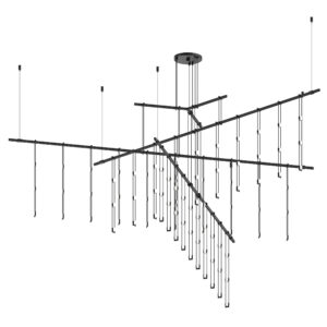 Suspenders Tri-Bar 4-Tier Chandelier with Ladder Lights
