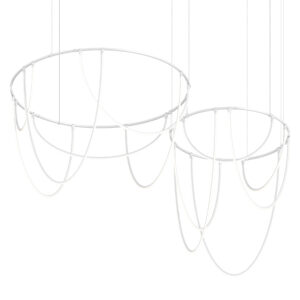 Suspenders Offset Ring Chandelier with Light Curves