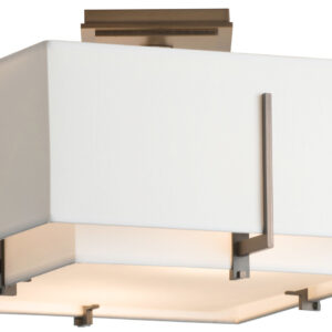 Exos Square Double Shade Semi Flush Ceiling Light