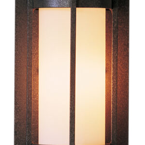 Banded Top Plate Small Outdoor Wall Sconce