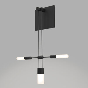 Suspenders Single Wall Light with Etched Chiclet Cluster