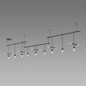 Suspenders 3-Bar 19-Light Pendant w/ Chicklet Shades