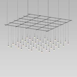 Suspenders Gridscape Pendant with Monoline Domed Ball Lights