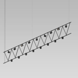 Suspenders Flat Truss Pendant w/ Direct Mount Cylinders
