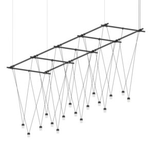 Suspenders Gridscape Pendant with V-Line Etched Cylinders