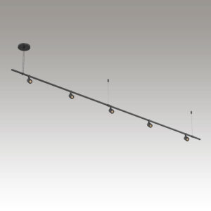 Suspenders Linear Pendant with Aimable Cylinder Lights