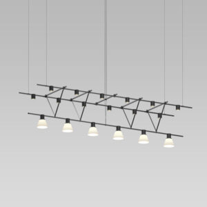 Suspenders Truss Triangle Pendant with Cylinder Lights