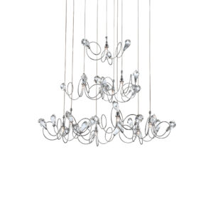 Volare, 10Lt Pendant, Chrome/Clear