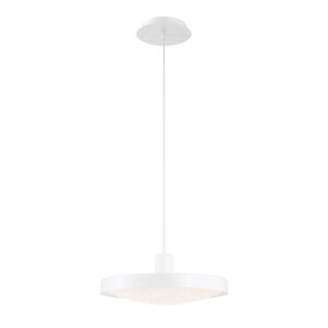 Sandstone, LED Pendant, Med, Wht