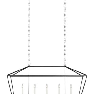 Dianna Five Light Medium Linear Chandelier