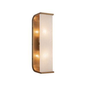 Abbott 15-in Vintage Brass/Alabaster 2 Lights Wall/Vanity