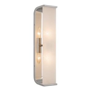 Abbott 19-in Polished Nickel/Alabaster 2 Lights Wall/Vanity