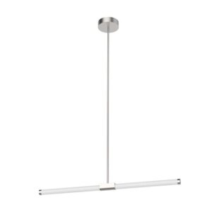 Akari 37-in Brushed Nickel LED Linear Pendant