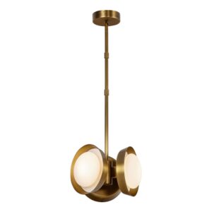 Alonso 13-in Vintage Brass LED Pendant