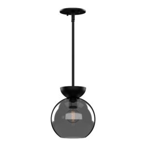 Arcadia 8-in Black/Smoked 1 Light Pendant