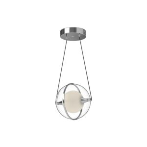 Aries 8-in Chrome LED Pendant