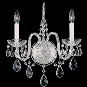 Arlington 2 Light 120V Wall Sconce in Polished Silver with Heritage Handcut Crystal