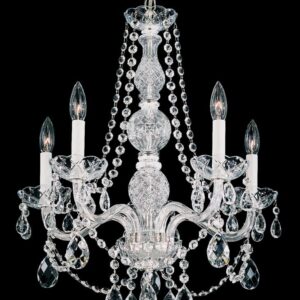 Arlington 5 Light 120V Chandelier in Polished Silver with Heritage Handcut Crystal