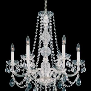 Arlington 6 Light 120V Chandelier in Polished Silver with Heritage Handcut Crystal
