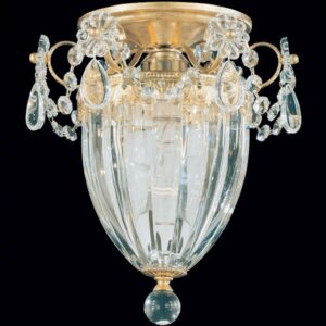 Bagatelle 1 Light 120V Semi-Flush Mount in Etruscan Gold with Heritage Handcut Crystal