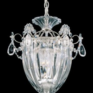 Bagatelle 3 Light 120V Mini Pendant in Antique Silver with Heritage Handcut Crystal