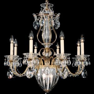 Bagatelle 11 Light 120V Chandelier in Antique Silver with Heritage Handcut Crystal
