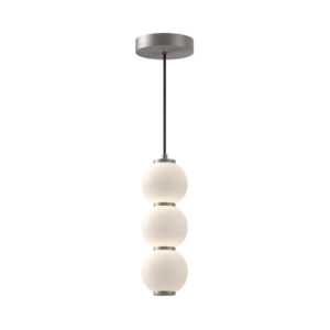 Bijou 7-in Brushed Nickel/Opal Matte Glass LED Pendant