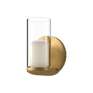 Birch 3-in Brushed Gold/Clear LED Wall Sconce