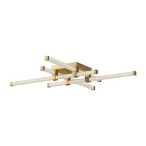 Blade 34-in Brushed Gold LED Flush Mount