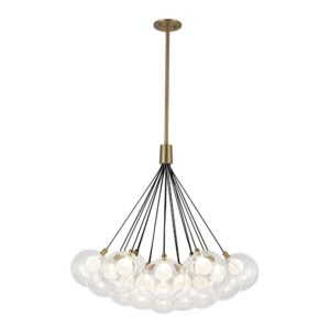 Bolla 28-in Brushed Gold LED Chandelier