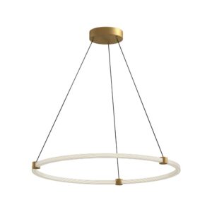 Bruni 32-in Brushed Gold LED Pendant