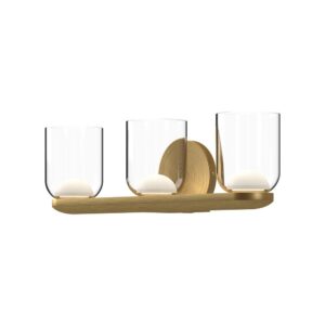 Cedar 20-in Brushed Gold/Clear LED Vanity