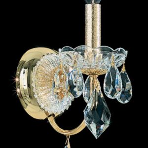 Century 1 Light 120V Wall Sconce in Antique Silver with Heritage Handcut Crystal