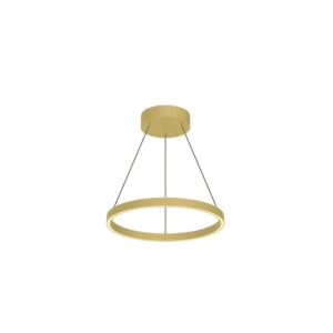 Cerchio 18-in Brushed Gold LED Pendant