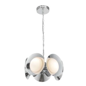 Cleo 16-in Chrome/Opal Glass LED Chandelier