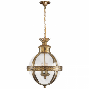 Crown Top Banded Globe Lantern