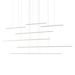 Chute Motion 70-in White LED Multi Pendant