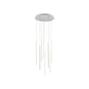 Chute 8 Head White LED Multi Pendant