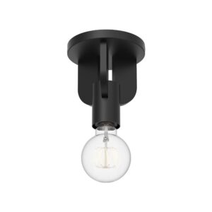 Claire 5-in Matte Black 1 Light Semi Flush Mount