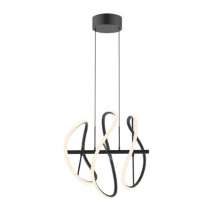 Collide 16-in Black LED Pendant