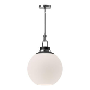 Copperfield 16-in Chrome/Opal Matte Glass 1 Light Pendant