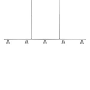 Dune 47-in Brushed Nickel LED Linear Pendant