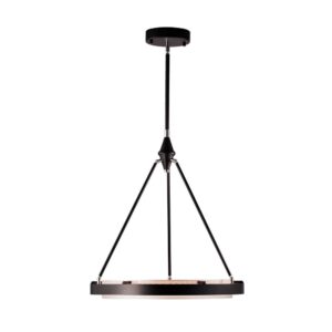 Duo 24-in Classic Black/Silver Shimmer LED Pendant