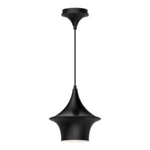Emiko 9-in Matte Black 1 Light Pendant